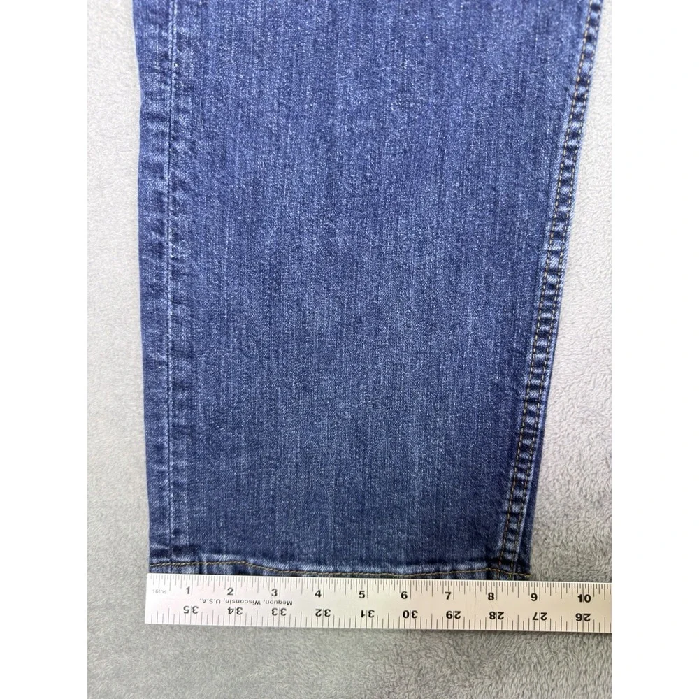 Levis 505 Jeans Mens 42x30 Blue Straight Medium Wash Denim Mid Rise Workwear‎